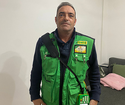 Santiago Lobo, vendedor ONCE que ha dado más de 6 millones del Cuponazo en Mérida 