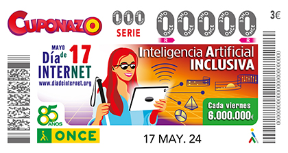 Cupón de la ONCE dedicado al Día de Internet