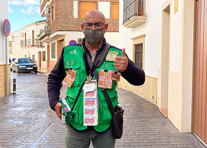 Diego Orozco, vendedor de Arjona que ha repartido los premios del Cuponazo
