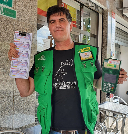 Lorenzo vendedor ONCE que ha dado en Palma el Cuponazo