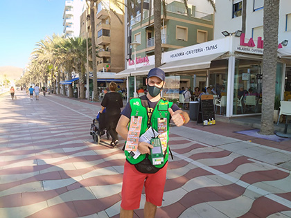 José Manuel Hernández en el Paseo Marítimo