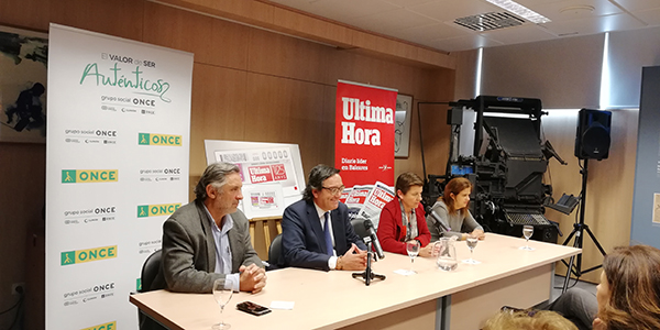 Presentación del cupón que la ONCE dedica al 125 aniversario del Diario Última Hora