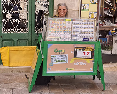 Eva Sánchez Antequera, vendedora de los 20 millones del Eurojackpot en Tarragona