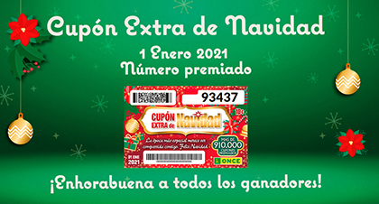 Primer premio del Extra de Navidad de la ONCE