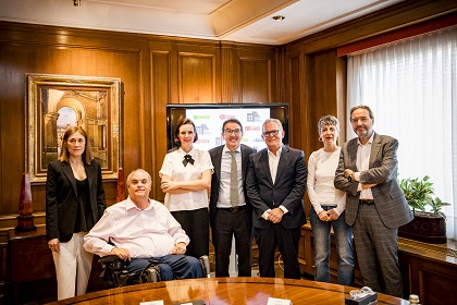 Foto de los responsables de ONCE, Fundación ONCE y FITCA