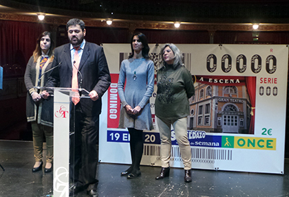 Presentación del cupón que la ONCE dedica al Gran Teatro de Cáceres