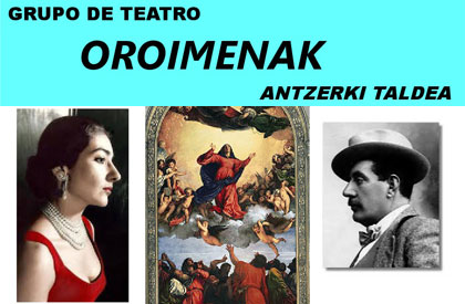 Cartel de la obra "La fiesta de la Madonna" del grupo Oroimenak Teatro