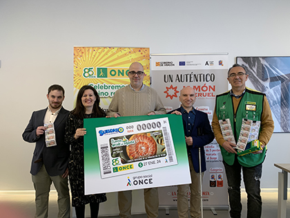 Presentación del cupón dedicado al jamón de Teruel