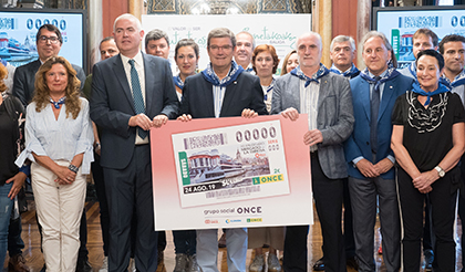 Presentación del cupón de la ONCE dedicado al Mercado de la Ribera