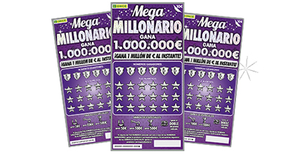 BOLETOS DEL RASCA MEGA MILLONARIO DE LA ONCE