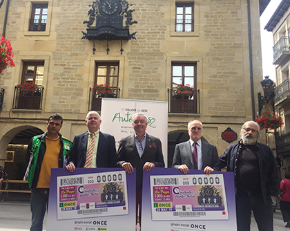 Presentación del cupón de la ONCE dedicado al Reloj Animado de Laguardia