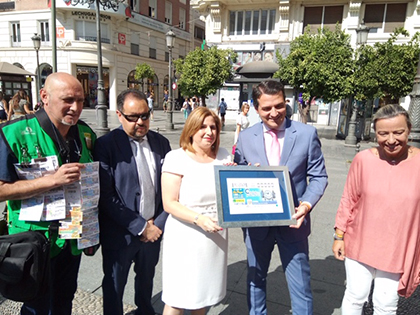 Presentación del cupón de la ONCE dedicado al Reloj de la Plaza de las Tendillas de Córdoba