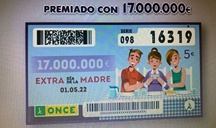 Número premiado Extra Día de la Madre de la ONCE 1 mayo 2022