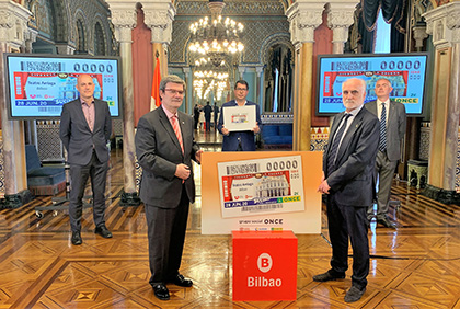 Presentación del cupón dedicado al Teatro Arriaga de Bilbao