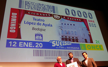 Presentación del cupón de la ONCE dedicado al Teatro López de Ayala