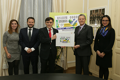 Presentación del cupón que la ONCE dedica a Honduras, en la serie Solidarios con Iberoamérica