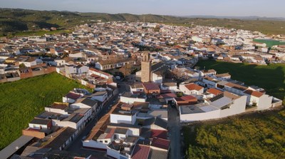 Vista aérea de la localidad de Adamuz