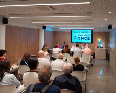 Un momento de la presentación de la Agencia de la ONCE en Granollers
