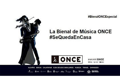 Cartel de la Bienal Música ONCE se queda en casa