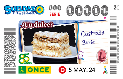 Cupón de la ONCE dedicado a la Costrada de Soria