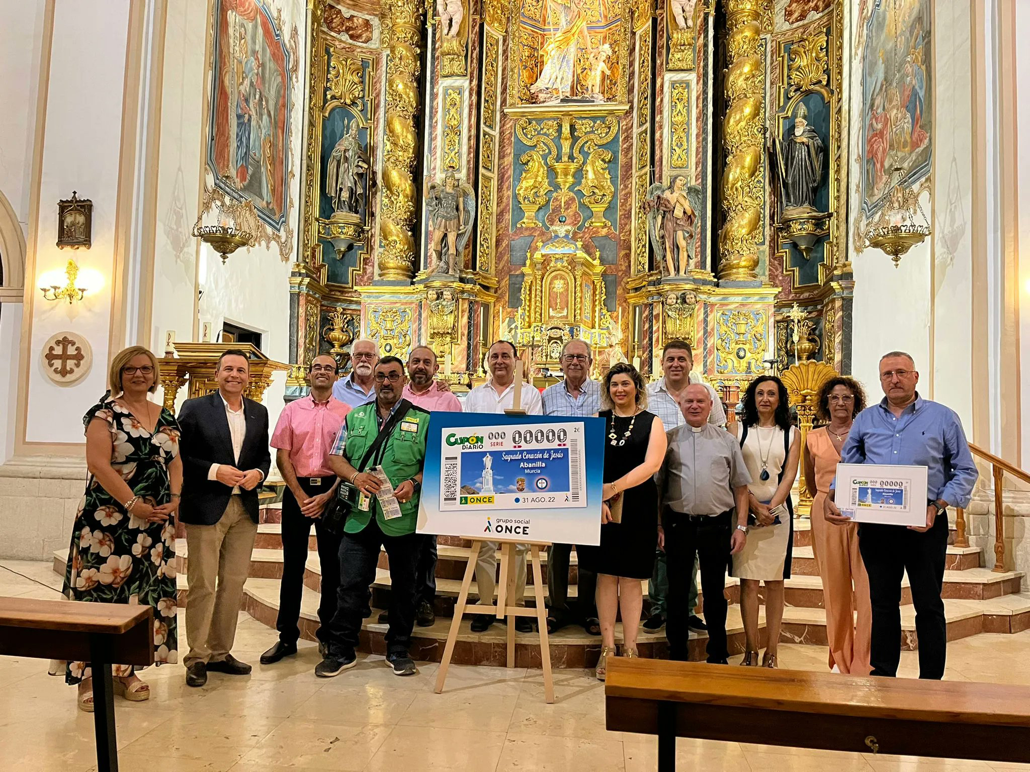 Presentación cupón Sagrado Corazón de Abanilla (Murcia)