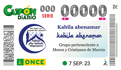 Cupón de la ONCE dedicado a la Kabila Abenamar