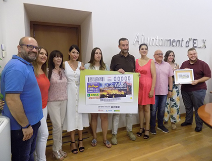 Presentación del cupón de la ONCE dedicado a La Nit de l`Albà de Elche