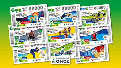 Serie de cupones de la ONCE dedicada a los Juegos Paralímpicos de París 2024