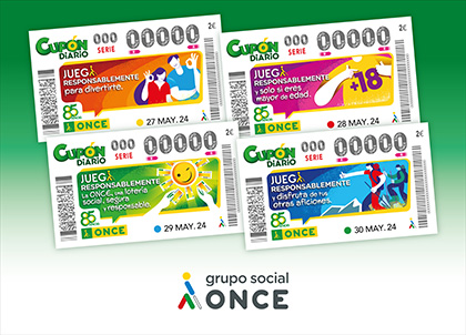 Cartel con los 4 cupones dedicados al Juego Responsable