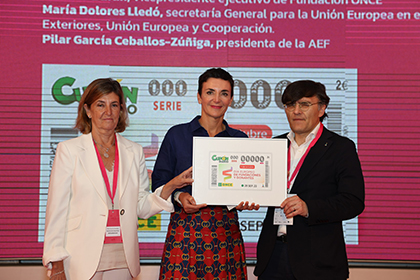 Presentación del cupón de la ONCE dedicado al Día Europeo de Fundaciones y Donantes