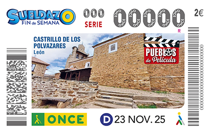 Cupón de la ONCE dedicado a Castrillo de los Polvazares, León