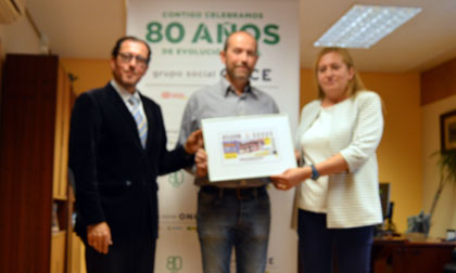 Foto de familia de la presentación del cupón dedicado a Lagartos