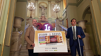 Presentación del cupón de la ONCE dedicado al 20 aniversario de la reapertura del Gran Teatre del Liceu