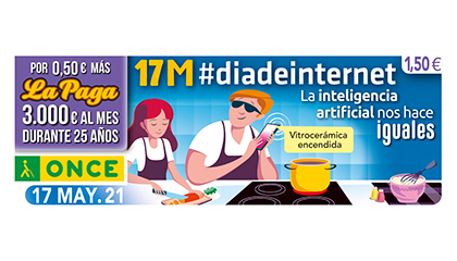 Cupón de la ONCE dedicado al Día Mundial de Internet