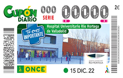 Imagen del cupón dedicado al Hospital Río Hortega