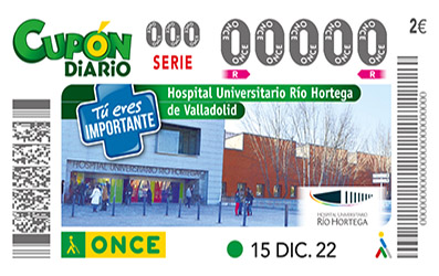 Imagen del cupón dedicado al Hospital Río Hortega