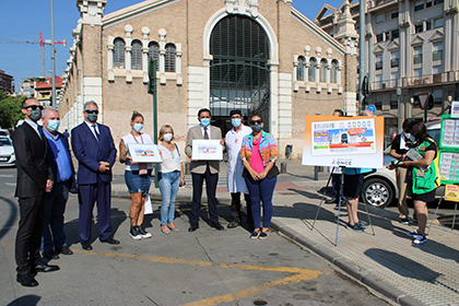 Presentación del cupón dedicado al Mercado de Verónicas de Murcia