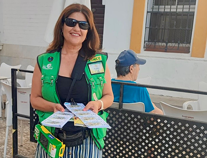 Gloria Lorenzo, vendedora ONCE en Aracena