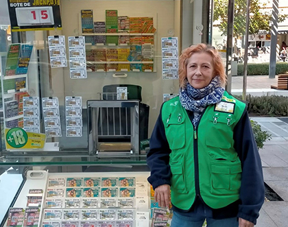 Matilde León, vendedora de la ONCE en Torremolinos