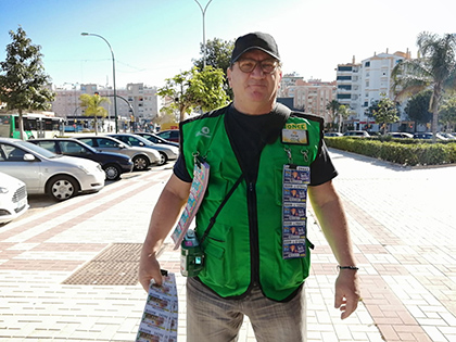 Carlos Rodríguez, vendedor de la ONCE que ha dado un Sueldazo en Málaga