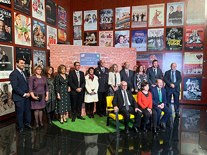 Galardonados con los Solidarios ONCE Castilla y León, con autoridades y responsables de la ONCE