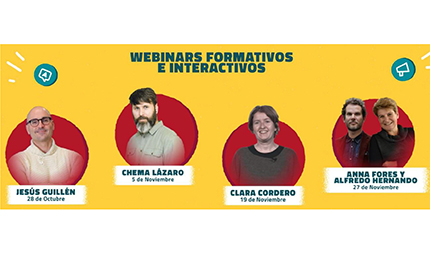 Imagen de invitación a los cuatro webinars