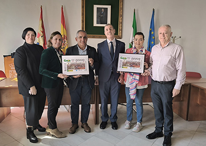 Presentación del cupón dedicado a La Despedía de Álora