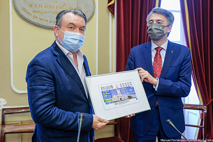 Presentación del cupón dedicado a Cádiz, Ciudad Trimilenaria