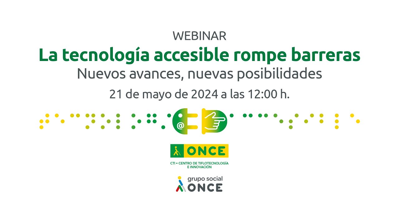 Imagen de invitación al webinar 'La tecnología rompe barreras'