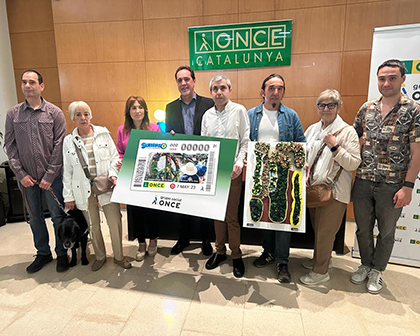 La ONCE presenta la Exposición floral sensorial y el cupón que dedica a ‘Girona Temps de Flors’