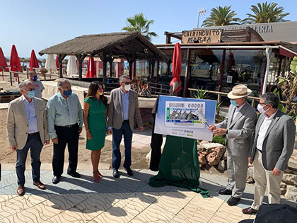 Presentación del cupón de la ONCE dedicado al Espeto de Sardina de Málaga