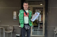 Fernando Huertas, vendedor ONCE en Purullena