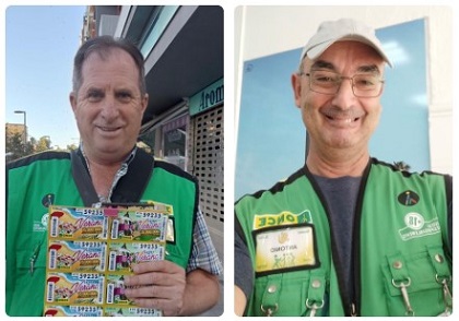 Juan y José Antonio, los vendedores que han repartido suerte en el sorteo del día 7 de agosto