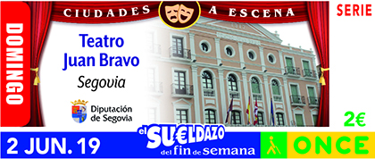 Cupón de la ONCE dedicado al teatro Juan Bravo de Segovia